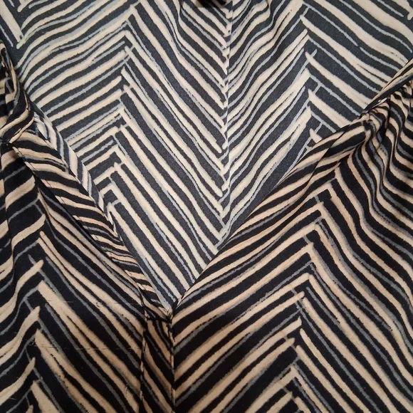 Black and Tan Chevron Women's Top - Picture 6 of 9